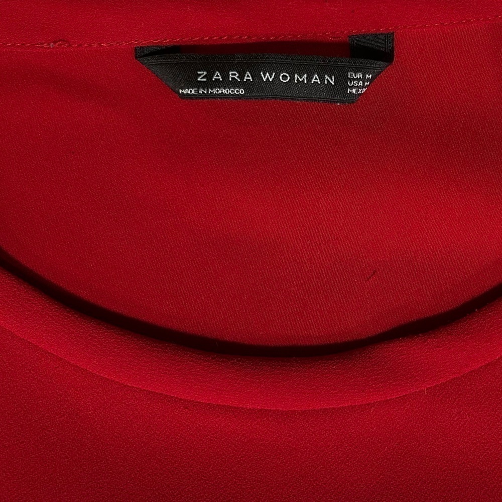 Zara Ruffled Bell Sleeve Top/Medium - Picture 5 of 7